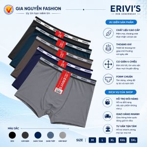 Combo 4 Quần Boxer nam quần lót đùi nam Thun lạnh thương hiệu Erivis - Hàng Việt Nam chất lượng cao (có size lớn)