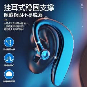 180 ° Rotation Left Ear Right Ear Universal Bluetooth Earphone Wireless Waterproof Bluetooth Headset True Wireless Hanging Ear Business Driving Sports Running Listening To Music Calls Bluetooth Headset