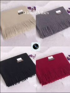 Premium Solid Color Knitted Wool Scarf -Chic Cozy and Versatile Korean style
