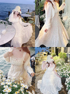 Hardcandy เดรสสาวอายุน้อยแบบออริจินอลไซส์ใหญ่ทรงลูกอมแข็งกระโปรงบานผ้ายืดผัดไก่กระโปรงสายเดี่ยวลายดอกเล็กแนวสวยหวาน