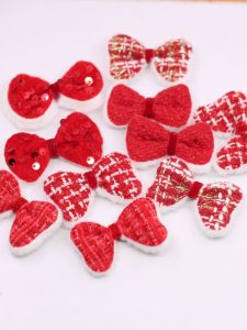 Phụ Kiện Tóc DIY Cho Trẻ Em Năm Mới Đỏ Thắt Nút Bướm Thủ Công Trang Trí Tiệc Tùng Cho Trẻ Em Vật Liệu Làm Đồ Trang Sức Thời Trang