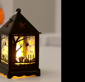 Đèn Lồng Halloween Mini LED 3D Trang Trí Treo hoặc Để Bàn Ánh Sáng Huyền Bí Decor Tiệc Lễ Hội