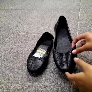 SEPATU TEPLEK WANITA HITAM/SEPATU WANITA FULL KARET