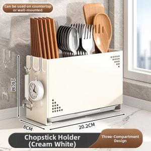 evesigar | Drainable Partitioned Chopstick Storage Box