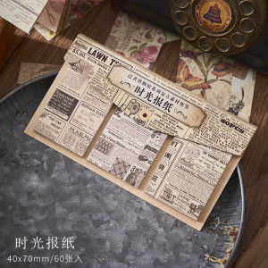 60 pcs Vintage Paper Multi Style Deco Material Retro Stationery Supplies Writing Paper Junk Journal Scrapbooking Creative Memo