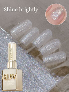 15ml White Glitter Nail Gel. Use With Base And Top Coats UV/LED Lamp. Ldeal For DIY Nail Designs
