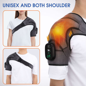 Pastsky Điện Máy Mát-xa Vai Nẹp Nước Nóng quấn ngang vai Vành Đai 3 Cấp Vật Lý Trị Liệu Rung Vai Miếng Đệm sưởi ấm Màn hình LED Relief Đau Trái phải Vai Massage