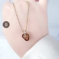 Kalung Rantai Tipis Love Kait Permata Titanium Perhiasan CXA25062401. 