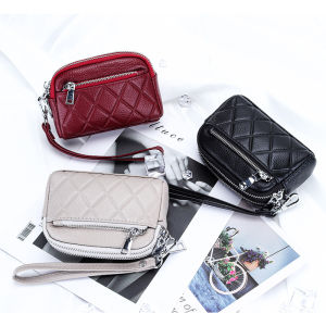Smart King Mini Small Clutch Coin Purse for Women Genuine Cow Leather Large Capacity Storage Bag Fashion Zipper Handbag 1788