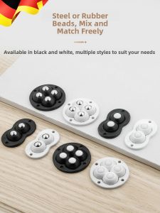 MONLEYTA | German Adhesive Universal Wheels Ball Bearing Furniture Moving Casters Nylon Steel Ball Silent Gliding Feet Wheels No Drilling Required