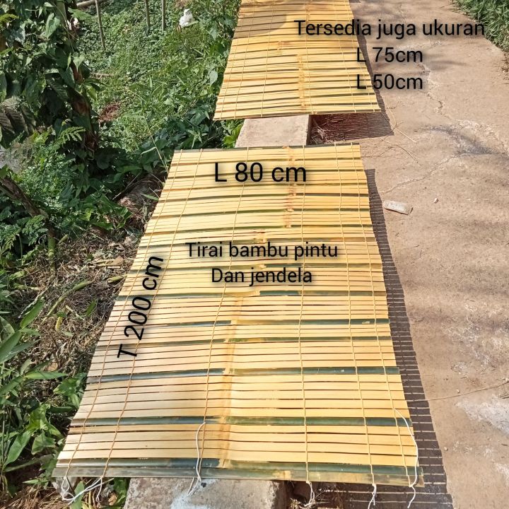 TIRAI BAMBU GULUNG JENDELA DAN PINTU UKURAN 50cm,75ccm dan 80CM ...