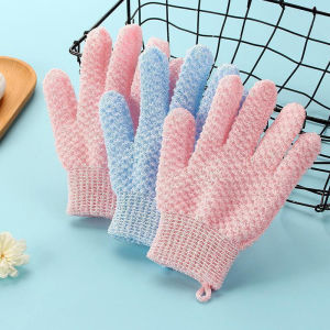 ถุงมืออาบน้ํา ถุงมือขัดผิวอาบน้ํา ขจัดเซลล์ผิวเก่า Glove-style bath towel