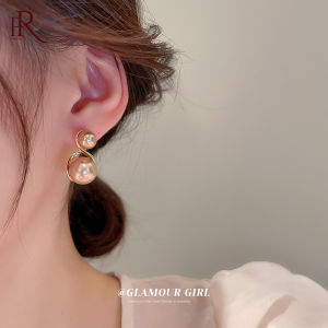 Frascati Bông Tai Ngọc Trai Chữ Cái Tinh Tế Mới Hàn Quốc Bông Tai Đa Năng Đơn Giản Thời Trang Trang Sức Thanh Lịch Cho Nữ