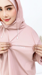 Aimon Jas Hujan Wanita Rok Hodie Tebal Elastis Anti Air