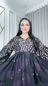 Inares Laska - Pakaian Wanita Dress Tali Samping Kanan Kiri Busui Katun Rayon