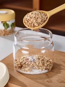 Turtle Glass Storage Jar 400ml with Vent Valve Lid Leakproof Jar for Kitchen Food Preservation