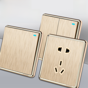 International Electrician Concealed 86 Type For Home Wall USB Five-Hole Power Supply with Double Control Switch with Single Connection 16A Switch Socket Panel