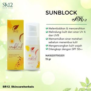 SUNBLOCK WAJAH SR12 SPF 30+++/PELINDUNG WAJAH DARI SINAR UV /CREAM ANTI BELANG/AMPUH MENGATASI BELANG /SKINCARE HERBAL ORIGINAL BPOM
