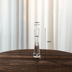 Nordic Style Mini Glass Flower Vase Single Stem Transparent Elegant Living Room Desktop Bedroom Study Hall Stand Ornament