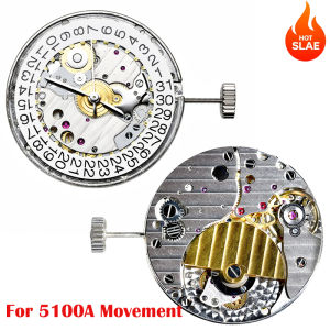 35 Jewels Skeleton 5100A Watch Movement Super Slim Micro Rotor Automatic Mechanic Movement Three-Pin Single-Date Watch Accessory