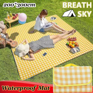 180x280cm Portable Picnic Mat Outdoor Foldable Thicken Beach Mat Moisture-proof Waterproof Camping Blanket