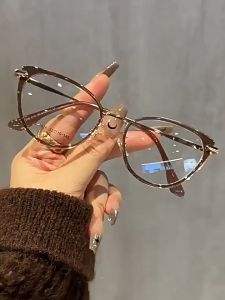 Fashion New Cat-Eye Glasses Womens Retro Anti Blue Light Glasses High-End Small Frame Glasses Spek Mata