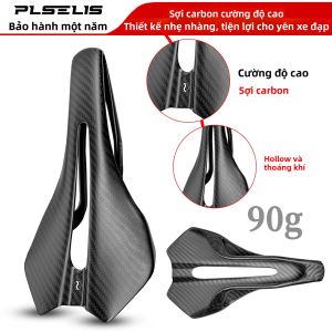 Yên Xe Đạp Bằng Sợi Carbon Siêu Nhẹ PLSELIS T800 90g Độ Bền Cao Thoáng Khí Dành Cho Xe Đạp Leo Núi Thiết Kế Rỗng Không Gây Khó Chịu