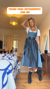 Trang Phục Oktoberfest Nữ Màu Xanh Dương Màu Đỏ Trang Phục Lễ Hội Đức Nhiều Size Nhiều Mẫu Oktoberfest Outfit OTBF50