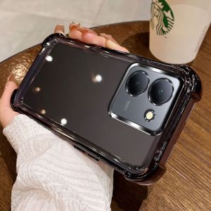 Vivo Y27 Silicone Protective Case with Lens Film Full Cover Shockproof 5G International Version Soft Shell Transparent Exterior