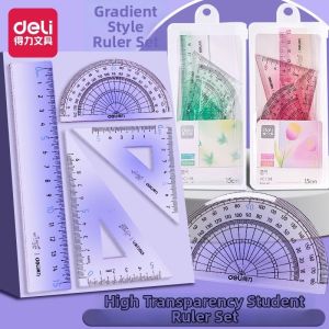 deli | Gradation Color Student Specific Ruler Set 15cm