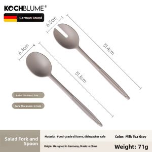 kochblume | Silicone Salad Fork & Spoon Pasta Companion Kitchen Set