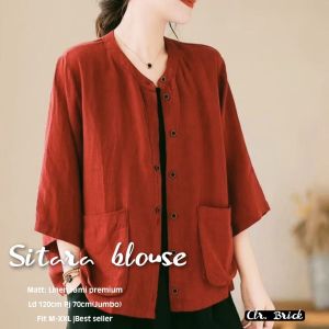 SITARA Blouse Oversize Bahan linen by Amoera