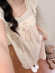 V.C.I | Princess Style Padded Short Sleeve Sweet Sleep Dress Summer