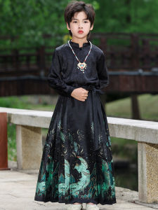 MPW | ชุดกางเกงกระโปรงม้าสำหรับเด็กชาย ชุดกันหนาวสไตล์จีน ชุดกันหนาวสไตล์จีนโบราณ ชุดเด็กผู้ชาย สไตล์จีนสูงสุด