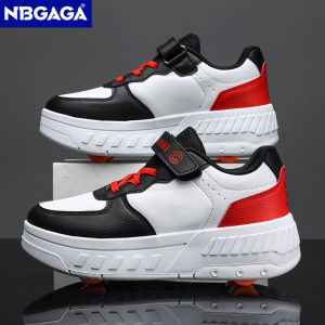 NBGAGA | Ultra-Light Detachable Student Roller Skates With Four Wheels Childrens Walking Shoes Outdoor Sports Shoes Girls Boys Gifts