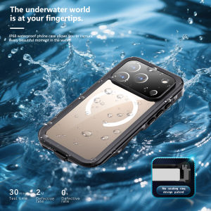 Shellbox IP68 Magnetic Waterproof Phone Case for Swimming & Diving - Compatible with iPhone 17/17AIR/17Pro/17Promax