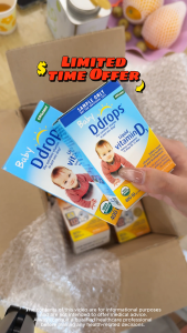 Halal Ddrops Baby Vitamin D3 400IU - Organic Liquid Drops for Bone Growth & Immunity - 90 Days Supply (2.5ml)