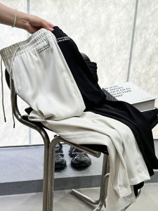 Advanced Silky Loose Straight Leg Casual Pants Mens Loose Fit Drapey Lenzing Fabric Youthful Summer Casual Trousers