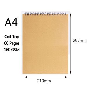 Professional Sketchbook Blank Watercolor Notebook 160 GSM Spiral diary Art school supplies Pencil drawing notepad Stationery