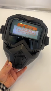 เครื่องเชื่อม แว่นตาเชื่อมปรับแสงอัตโนมัติที่ถอดออกได้แถบปรับได้คุณภาพสูงแยกประเภททนต่อแรงกระแทกป้องกันใบหน้าทํางานอุปกรณ์ป้องกัน