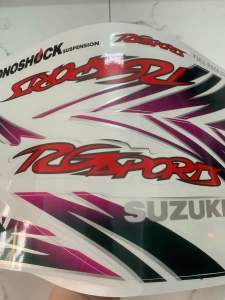 Bộ tem Suzuki Sport 110 màu xanh nhớt hàng nhập Thái Lan chất lượng cao dành trang trí riêng cho dòng xe này tem in lụa màu sắc cực đẹp và bềngiá bán cực tốt bán lẻ như bán sỉ Liên hệ gặp hải Ðịa chỉ