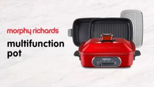 Nồi lẩu nướng đa năng cao cấp Morphy Richards MR9088 1400W Có 4 màu: Xanh biển Xanh lá Đỏ Trắng - Hàng Nhập Khẩu Bảo Hành 2 Năm