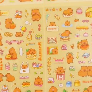 Stiker CAPYBARA Set 6in1 / Sticker Karakter KAPIBARA Isi 6 lembar / Paket CAPYBARA Sticker 6 in 1