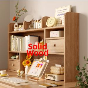 ciiemen | Solid Wood Bookshelf Storage Rack