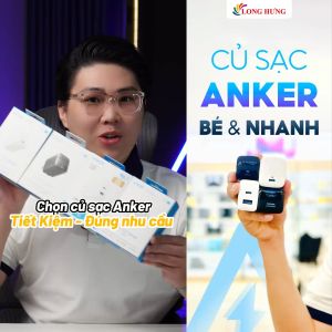 Cốc sạc Anker 1USB 1Type-C 20W A2348 - Hàng chính hãng - Thiết kế nhỏ gọn tiện lợi trang bị hệ thống an toàn MultiProtect sạc được đồng thời hai thiết bị