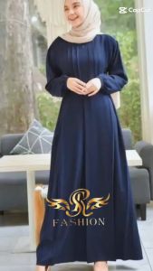 Gamis Model Baru Wanita 2025 Viral Kekinian Crinkle Airflow Premium Polos Simple Dan Modis