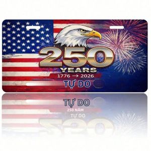 CIFbuy | CIFBUY USA Nghệ Thuật Treo Tường Bằng Nhôm Yêu Nước 1776-2026 Dấu Hiệu Kim Loại Bền Chống Thấm Nước Cho Trang Trí Nhà Để Xe Thích Hợp Cho Người Sưu Tầm Nam Và Nữ