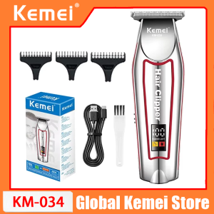 Kemei | Kemei KM-034 Professional Hair Trimmer Mens Electric Beard Trimmer LCD Display Hair Clipper Haircut Set