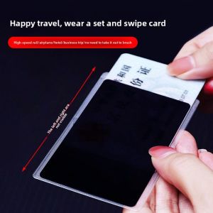 Privacy Protection Card Holder Simple Style Plastic Material for ID Card Student Card Bank Card Anti-Loss Anti-Magnetic