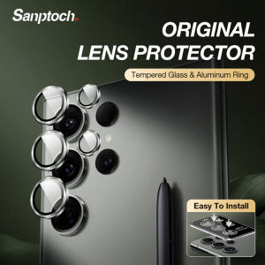 Sanptoch อุปกรณ์ป้องกันเลนส์กล้องถ่ายรูปโลหะของแท้สำหรับ Samsung Galaxy S25 S24 S23 S22เลนส์กระจกเทมเปอร์ Ultra Plus ฟิล์มสำหรับ Samsung Samsung ฝาพับ5 4พับ5 4